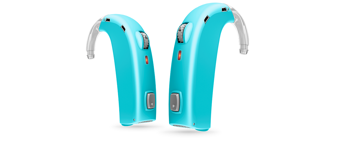 appareil auditif pour enfant Oticon Sensei Super Power aquamarine
